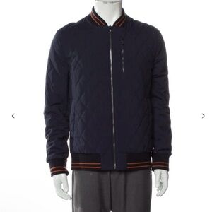 Saks Fifth Avenue Striped Bomber Jacket